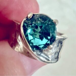 Sterling Silver and Blue Topaz Ring size 6
